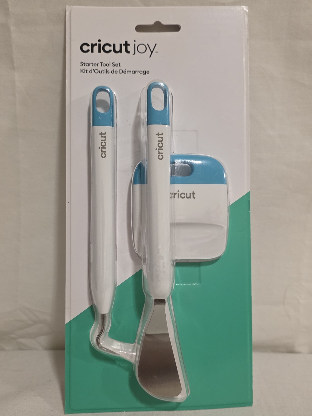Brand New Cricut Joy Starter Tool Set 3 Piece Spatula Weeder Scraper Blue/White